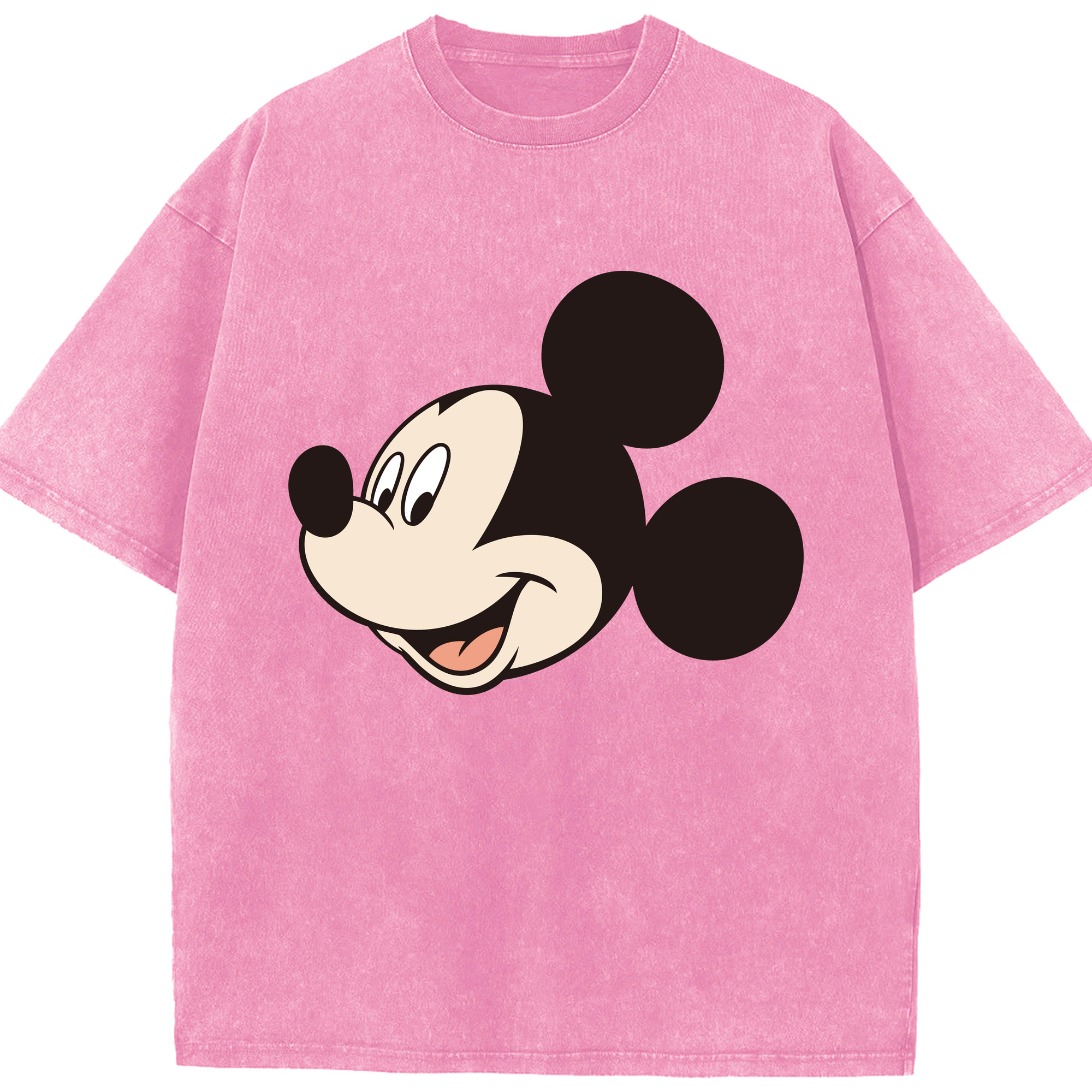 （画像用） ミッキーマウス Mickey Mouse 綿100% ヴィンテージ風 半袖Tシャツ（フロントプリント）